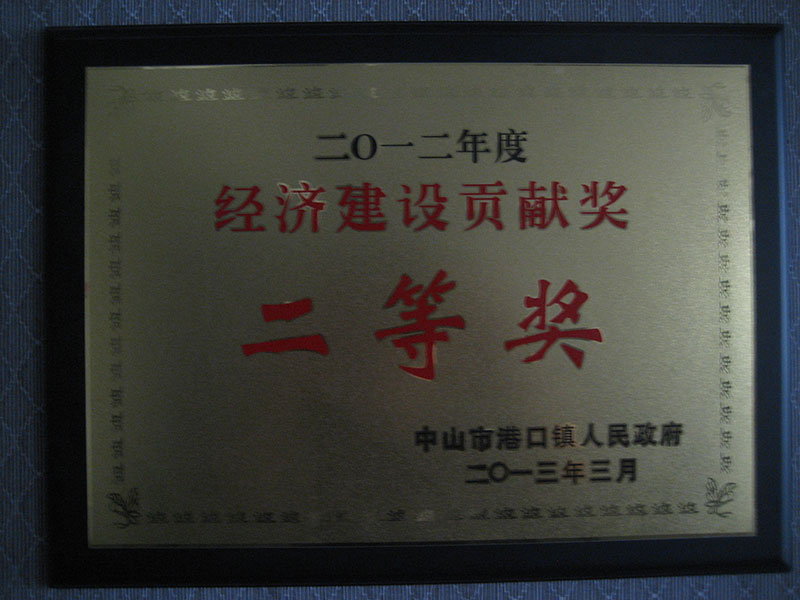 2012年度經(jīng)濟(jì)建設(shè)貢獻(xiàn)二等獎(jiǎng)